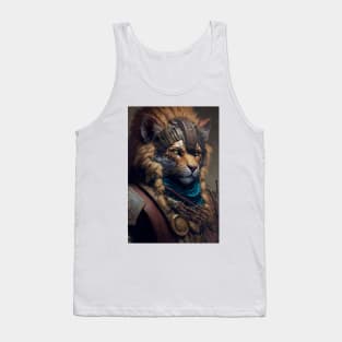 Cyberpunk Lion Bounty Hunter Tank Top